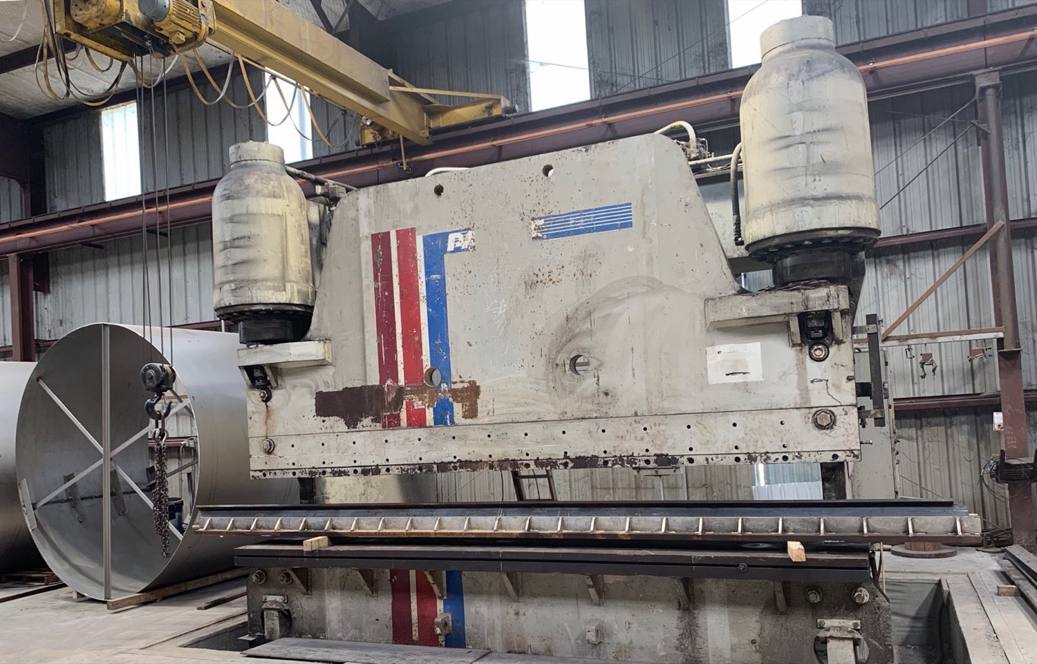 Press brake in the Texas Plate Fabricators shop